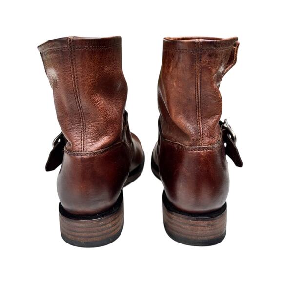 Frye Veronica Bootie Leather Motorcycle Boot Women's Size 8B Buckle - Picture 6 of 9